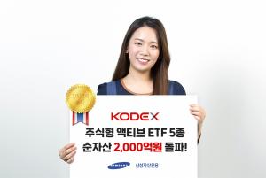 삼성자산운용 "KODEX 주식형 액티브 ETF 5종 순자산 2000억 돌파"